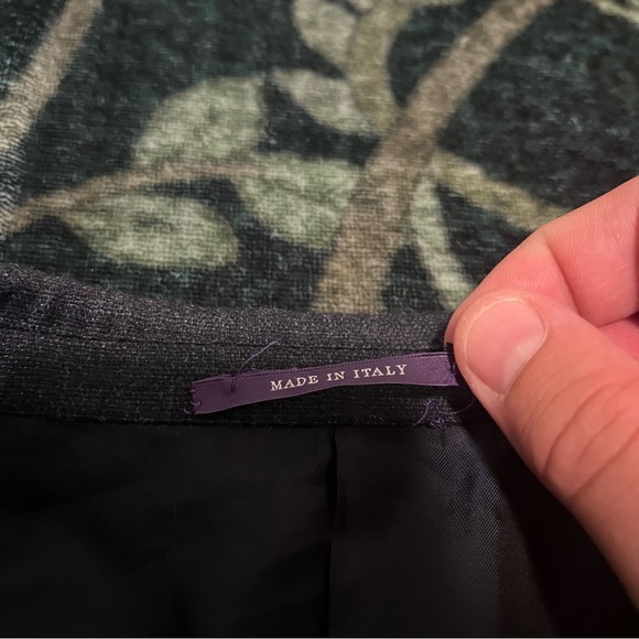 Ralph Lauren Purple Label Mens Navy Wool/Linen/Silk Blend Blazer- Sz 44R (Read) - Picture 3 of 13